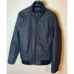 Docker's Men's Small Black Full Zip Up Bomber Jacket 100% Polyester Used